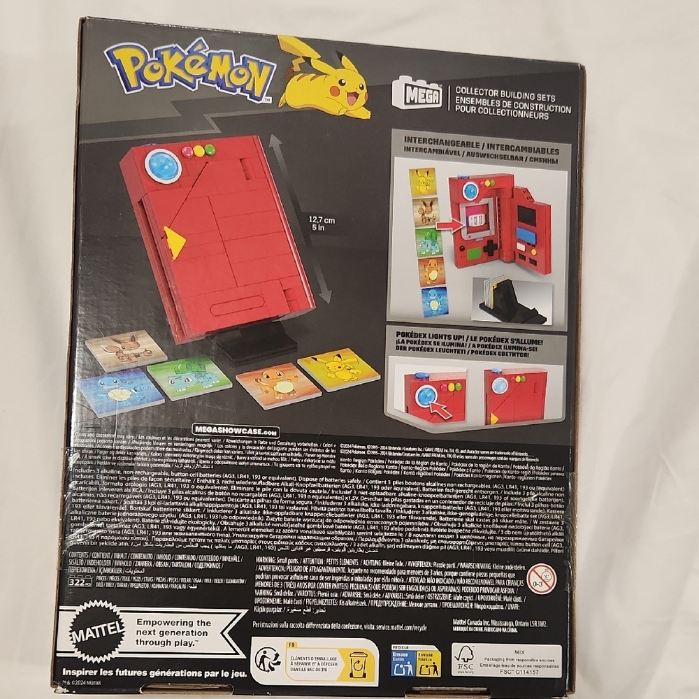 Mega Pokémon Kanto Region Pokédex Building Set - Red - Picture 2 of 5